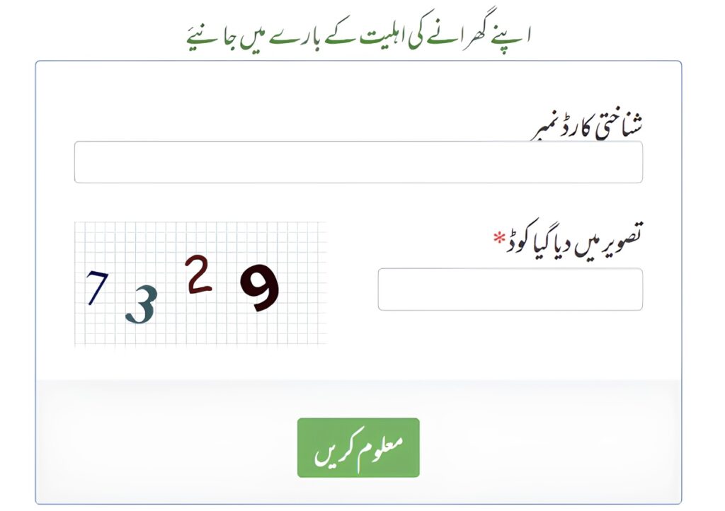 Screenshot of the official 8171 portal with CNIC and captcha boxes.