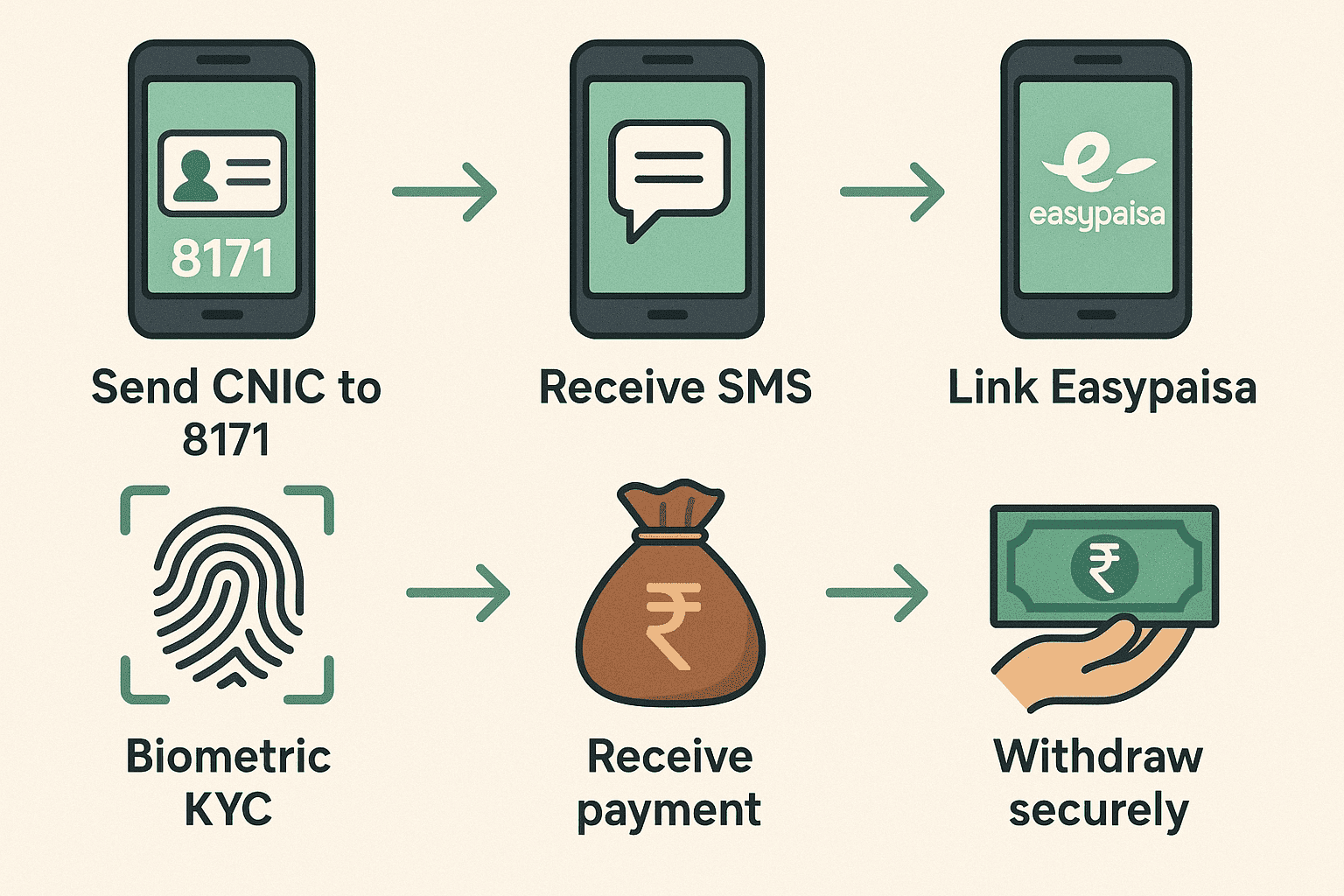 Step-by-step BISP Easypaisa registration process ( bisp digital wallet requirments )