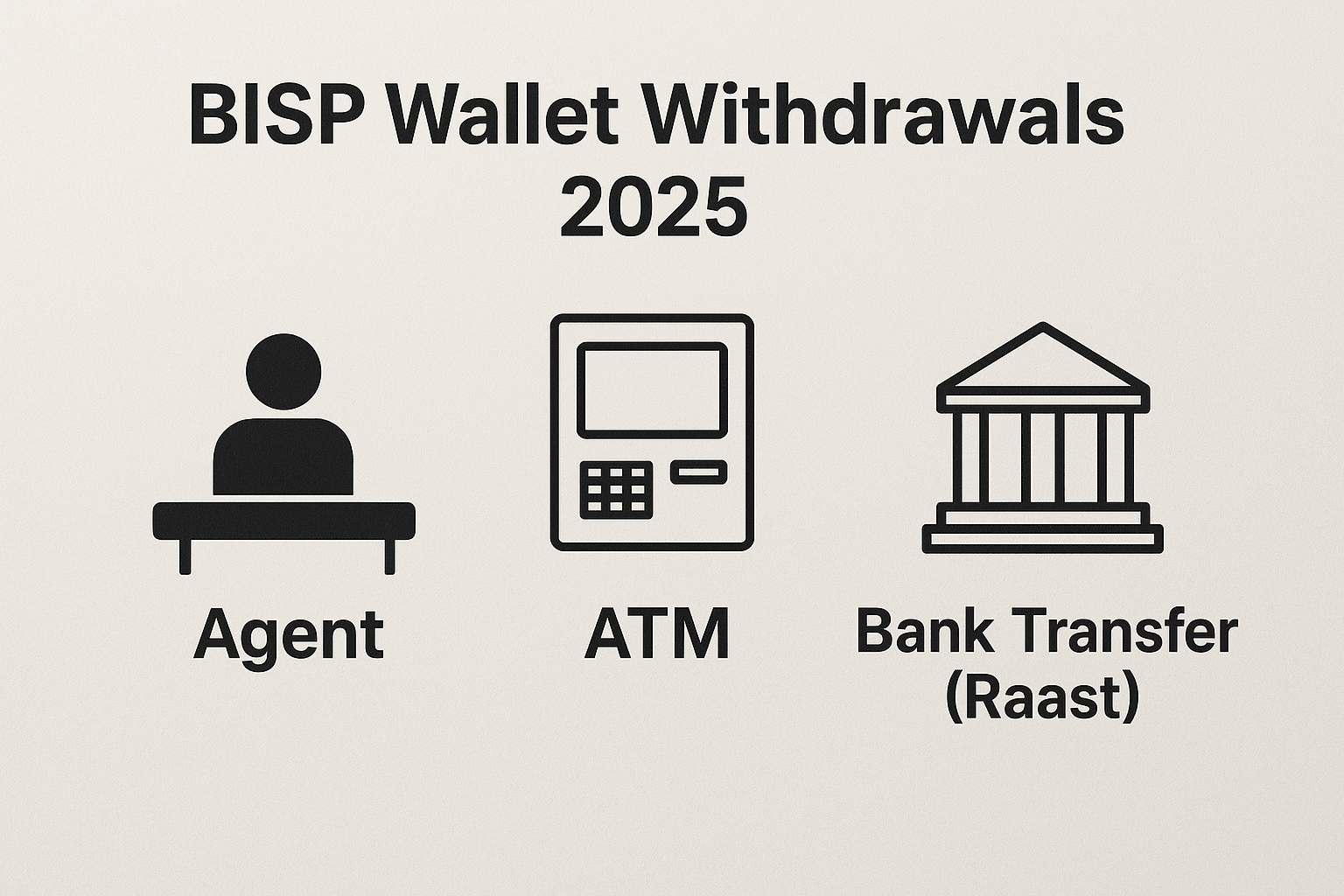 BISP JazzCash wallet withdrawal methods