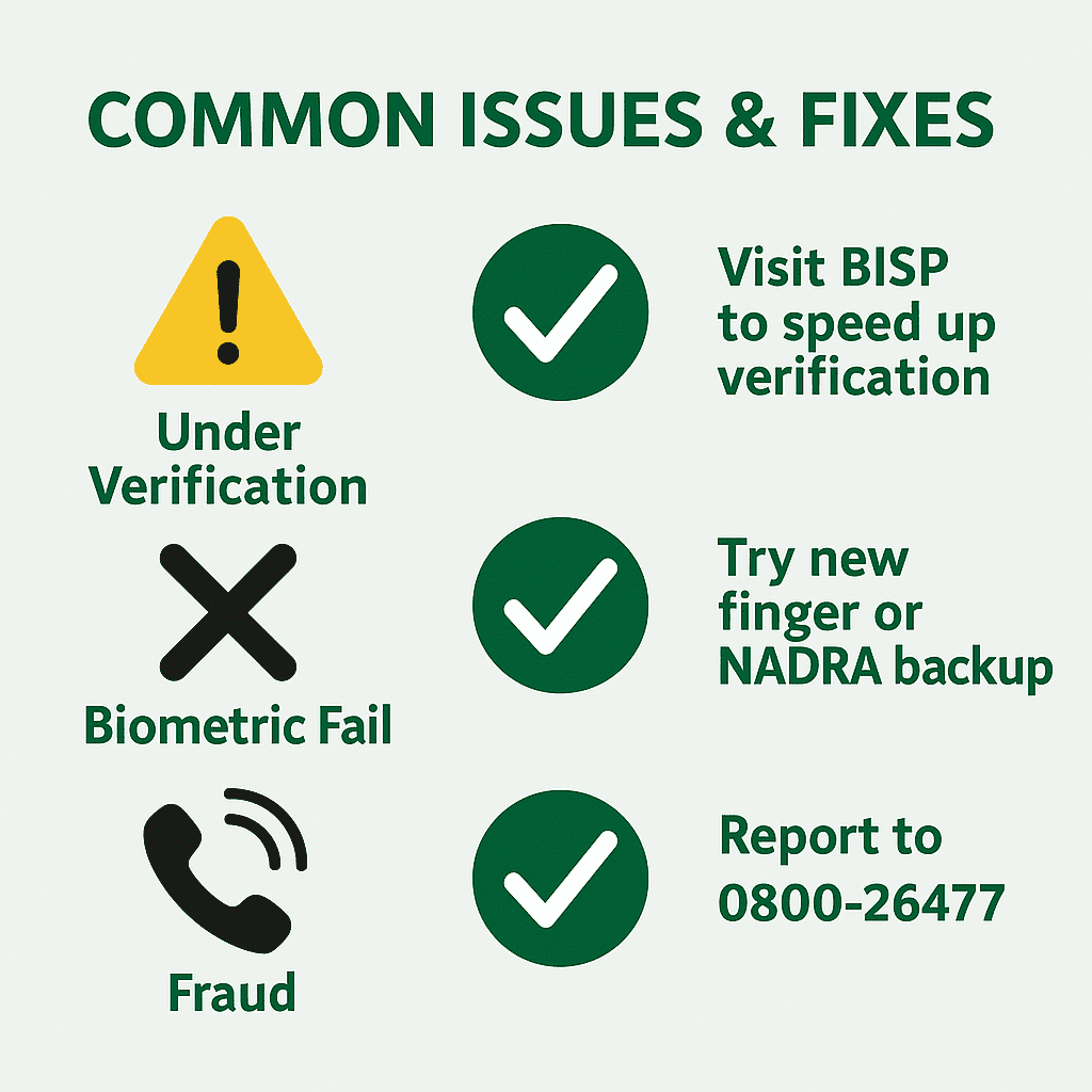 BISP 13500 September 2025 problems and solutions – under verification, biometric fail, fraud.