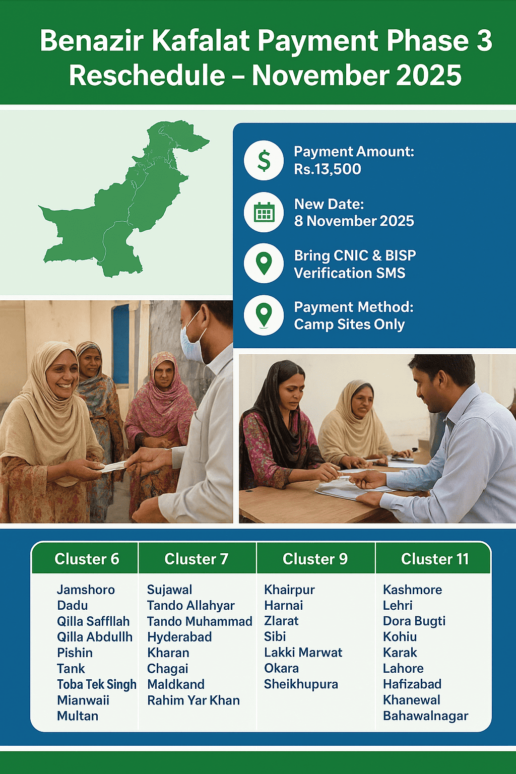 Bisp phase 3 payments new schedule 2025